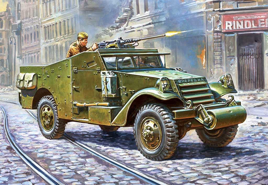 Zvesda Soviet M-3 Scout Car with Machine Gun