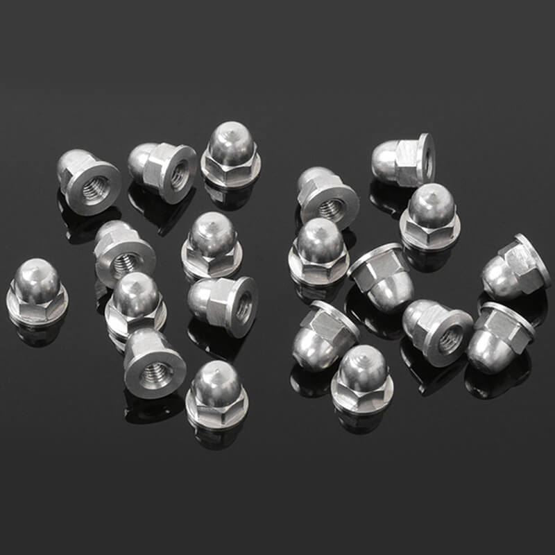 RC4WD M3 FLANGED ACORN NUTS (SILVER)