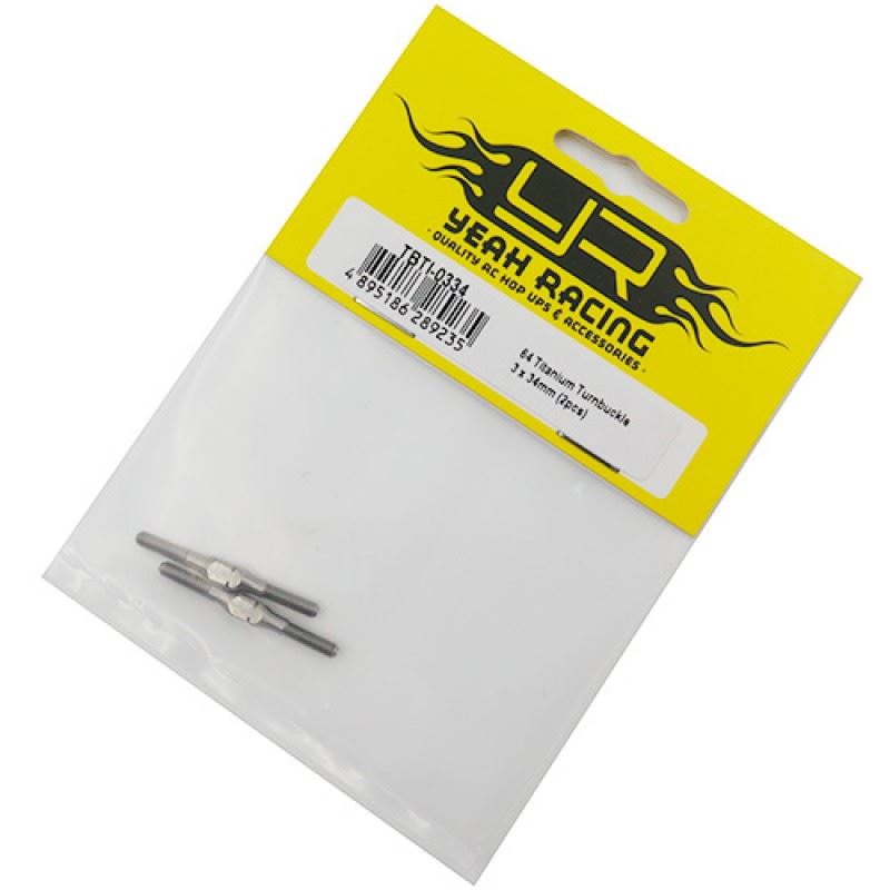 Yeah Racing 64 Titanium Turnbuckle 3x34mm 2pcs