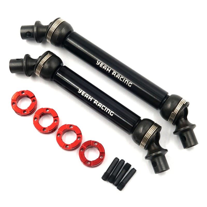 Yeah Racing HD Steel Front & Rear Center Shaft Set Black For Axial SCX10 III