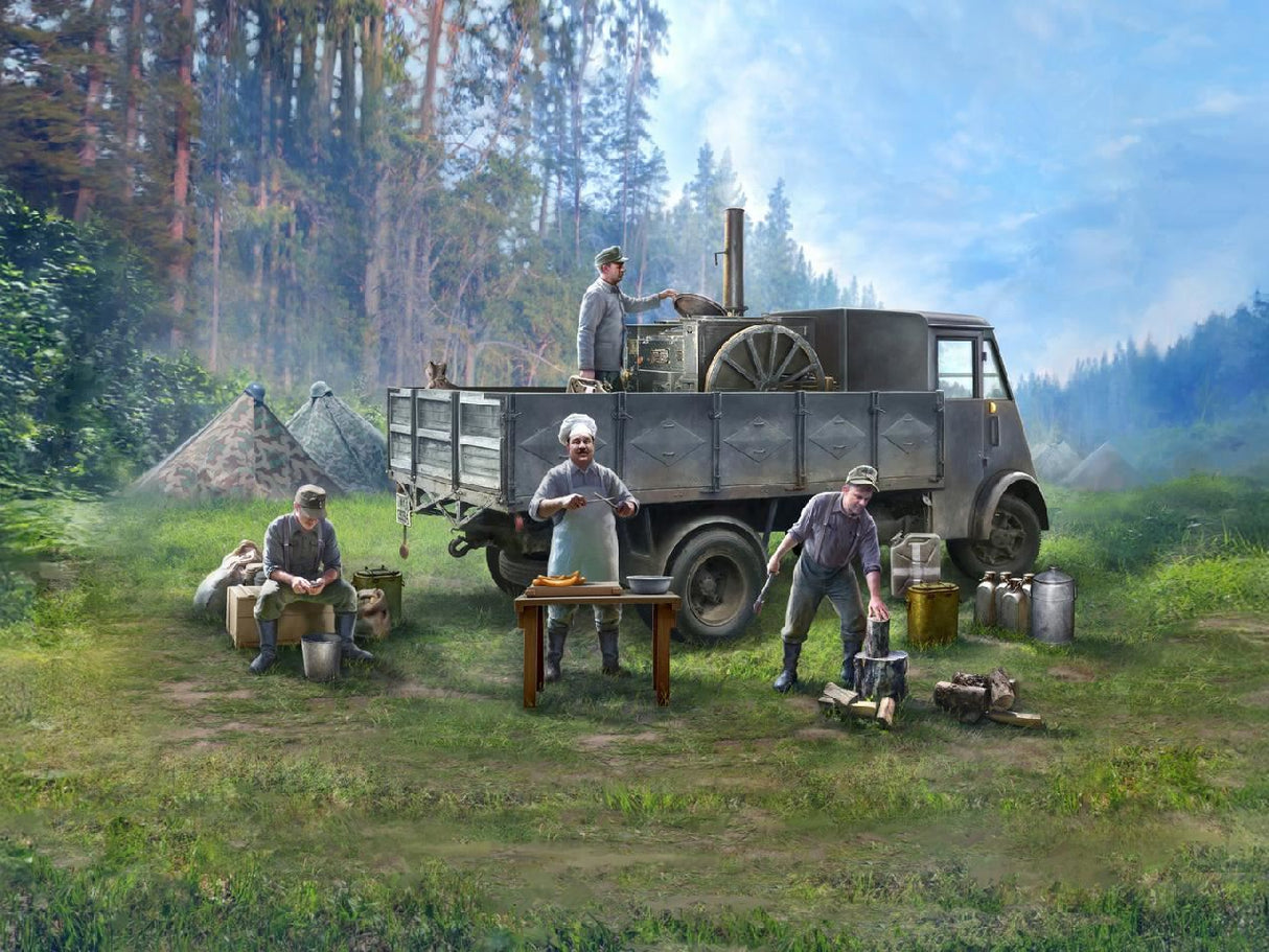 Icm Ahn 'Gulaschkanone' Truck With 4 Figures & Accessories