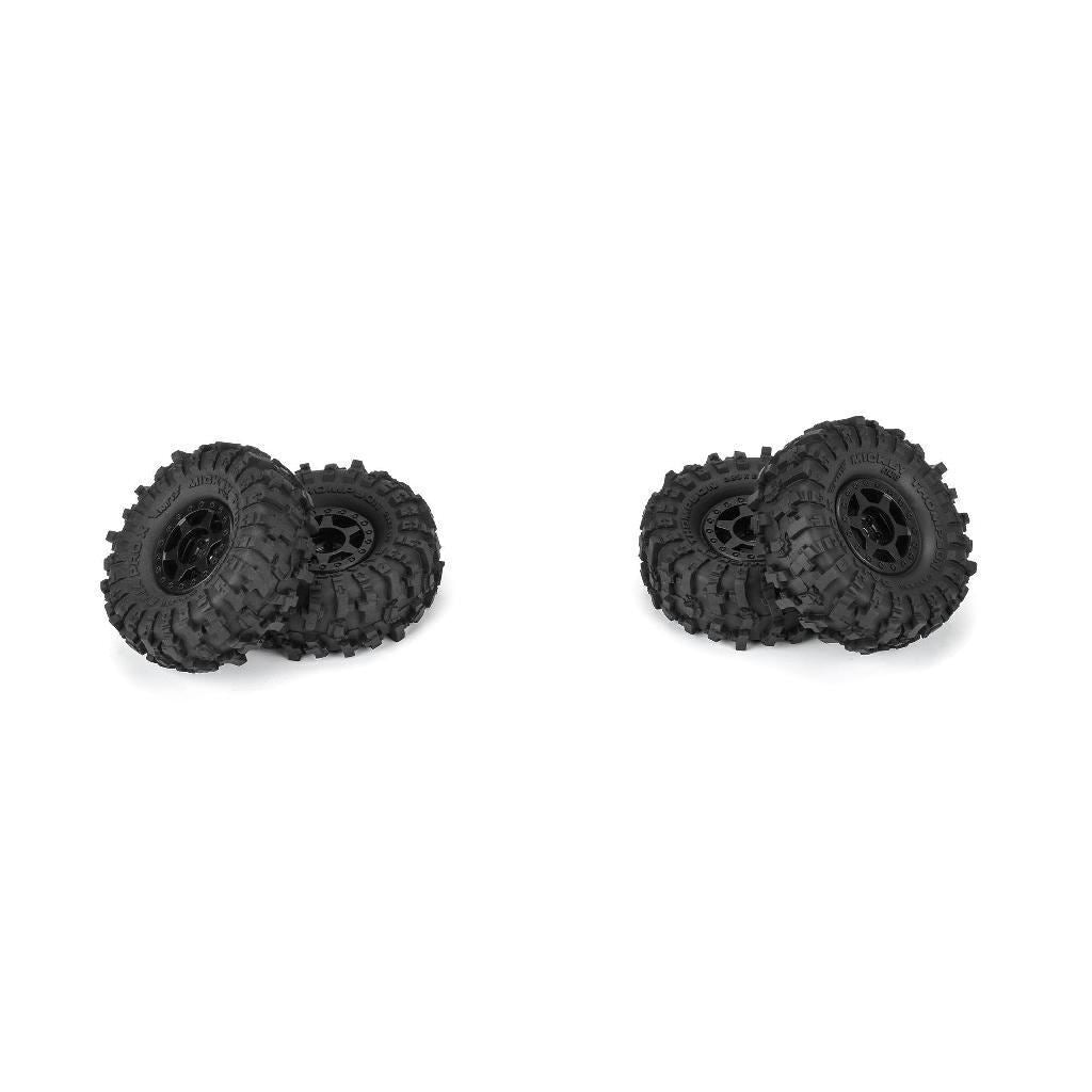 Proline 1/24 Mickey Thompson Baja Pro X F/R 1.0In Mtd 7mm Black Holco