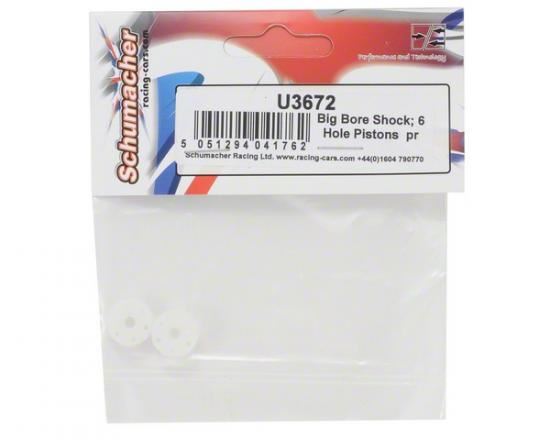 Schumacher Big Bore Shock; 6 Hole Pistons pr