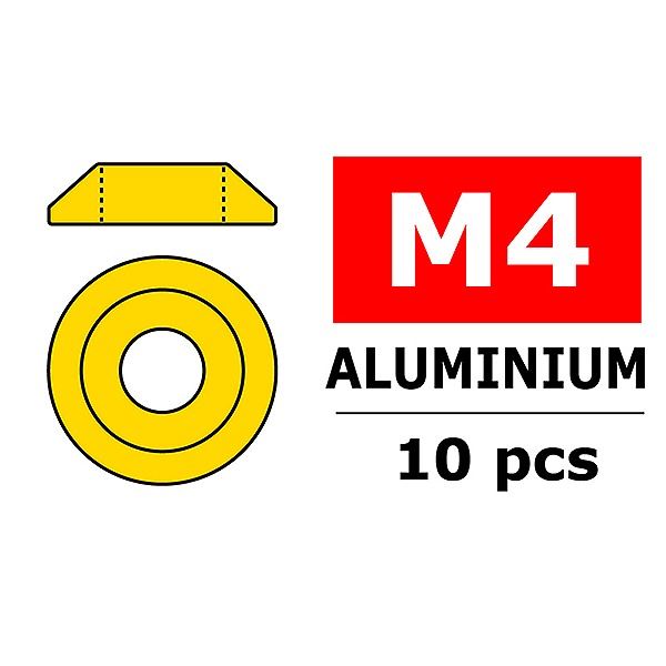 CORALLY ALUMINIUM WASHER FOR M4 BUTTON HEAD SCREWS O