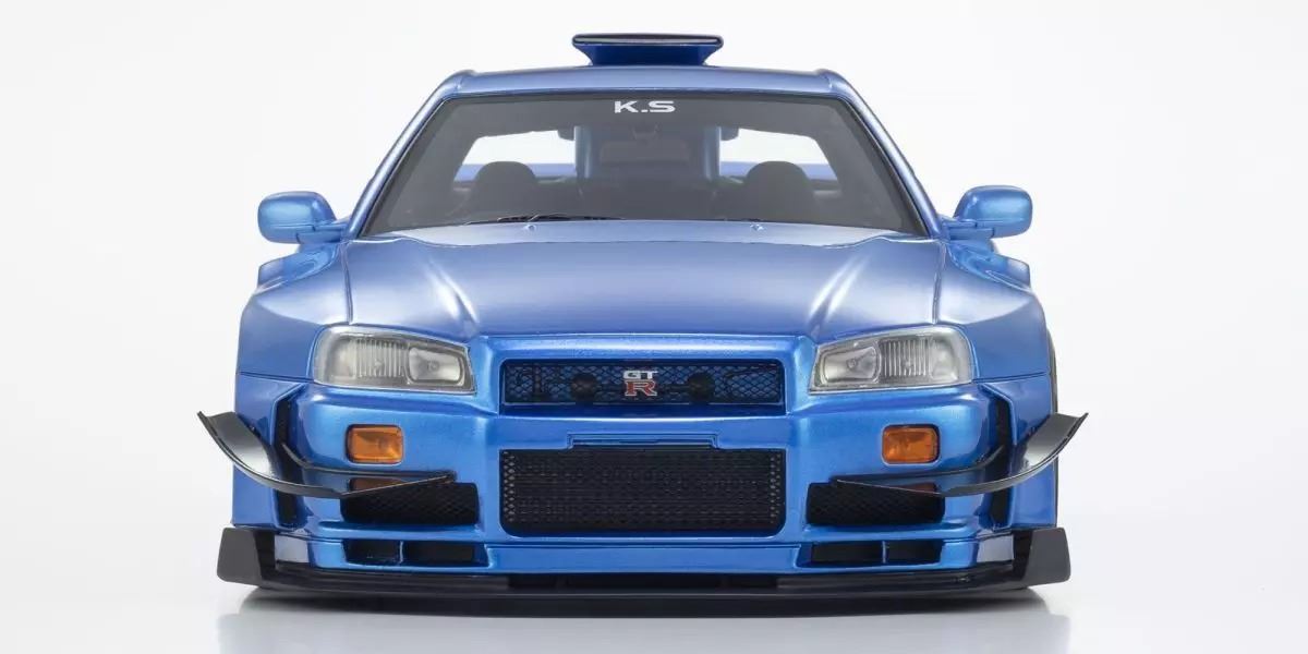 Kyosho 1:18 Samurai Collection Skyline Gt-R R34 Khyzyl Saleem Blue