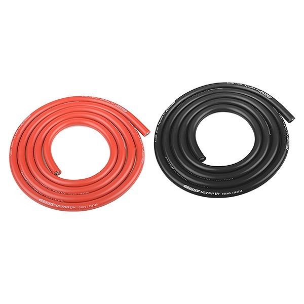 Corally Ultra V+ Silicone Wire Super Flexible Black And Red 10Awg 2683/0.05 Strands Od 5.5mm 2 X 1M