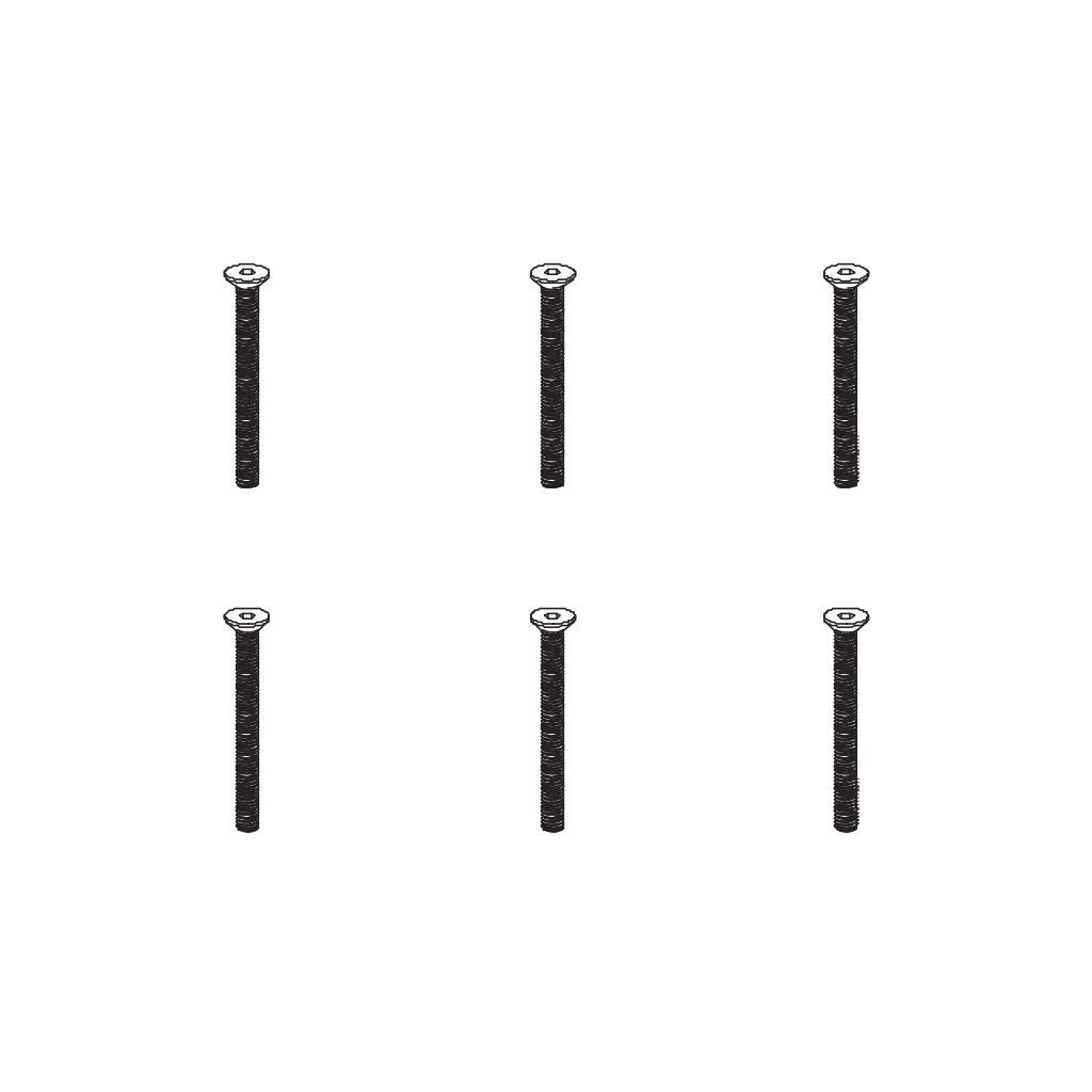 Pd Racing Flat Head Hex Screwhm4*40 6Pcs
