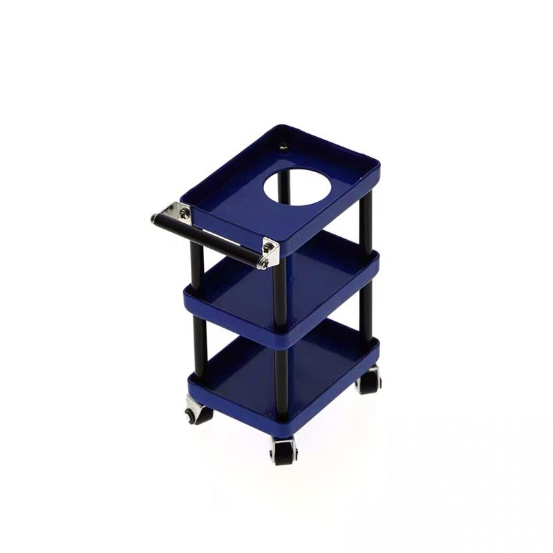 Yeah Racing 1/10 RC Accessory 3-Tiered Rolling Metal Handy Cart Blue