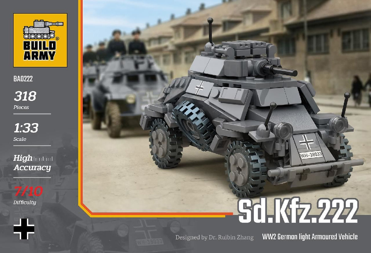 Build Army Sd. Kfz. 222 Armoured Vehicle