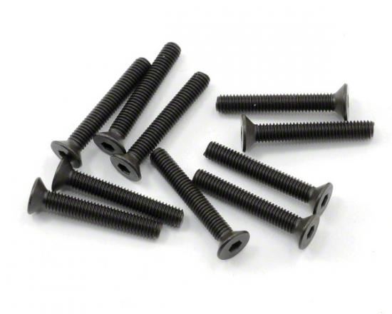 AXIAL Hex Socket Flat Head M3x20mm Black (10)