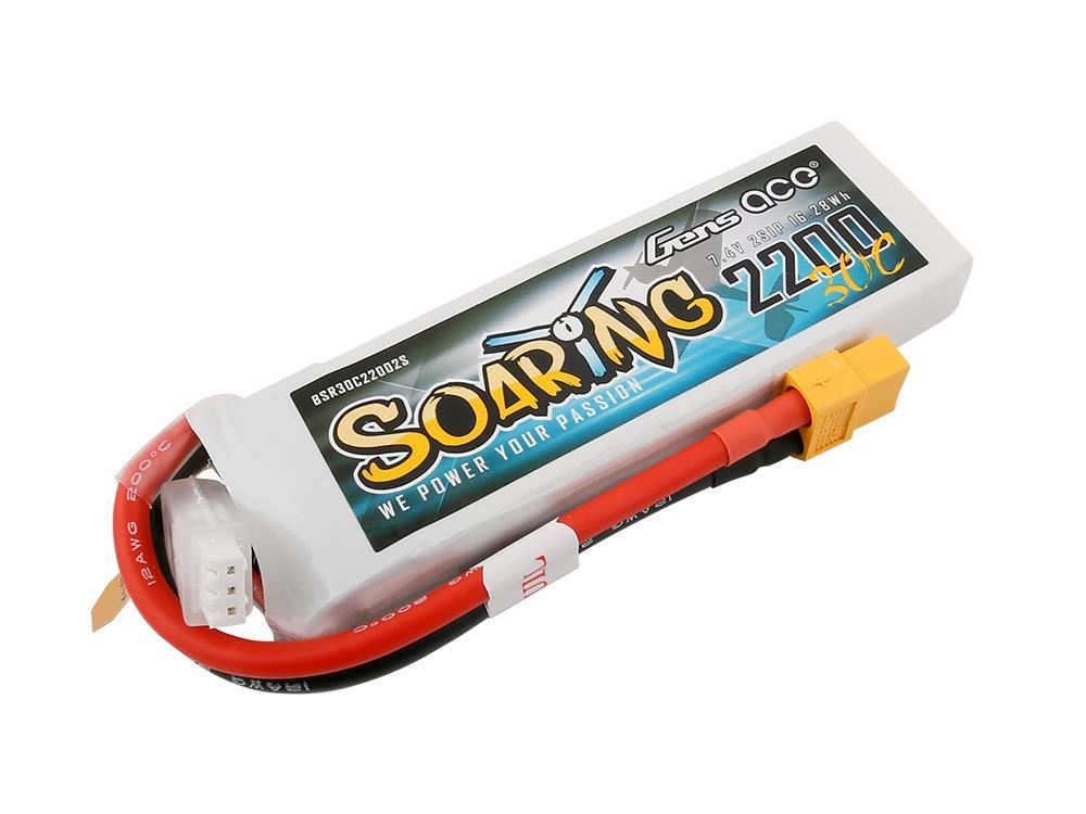 Gens Ace Li-Po 2S 7.4V 2200mAh 30C Soaring with XT60