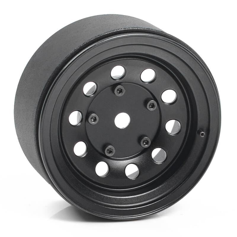 RC4WD BURATO 2.2 BEADLOCK WHEELS W/ CENTER CAPS (BLACK)