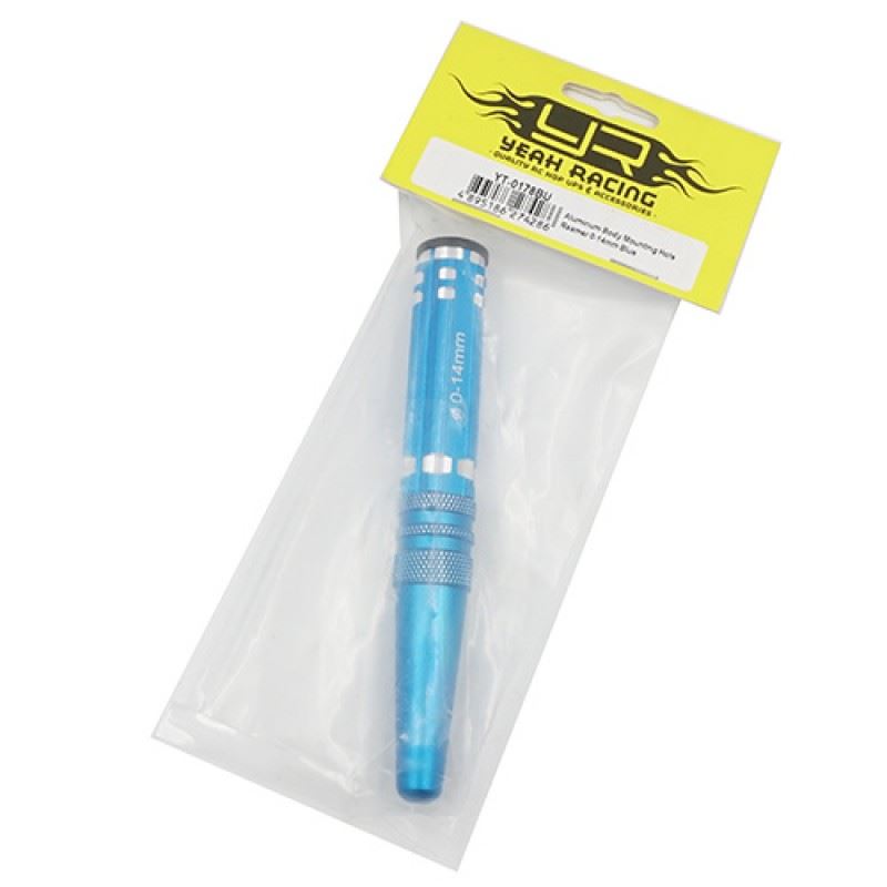 Yeah Racing Aluminum Body Mounting Hole Reamer 0-14mm Blue