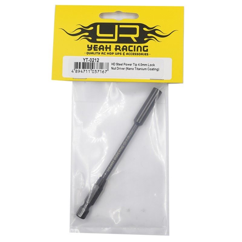Yeah Racing HD Steel Power Tip 4.0mm Lock Nut Driver (Nano Titanium Coating)