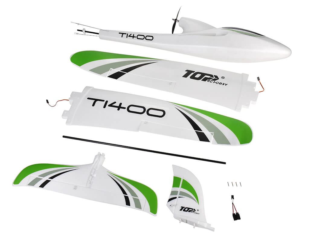 Top Rc T1400 Glider Rtf With Flysky 6Ch Radio & Gyro