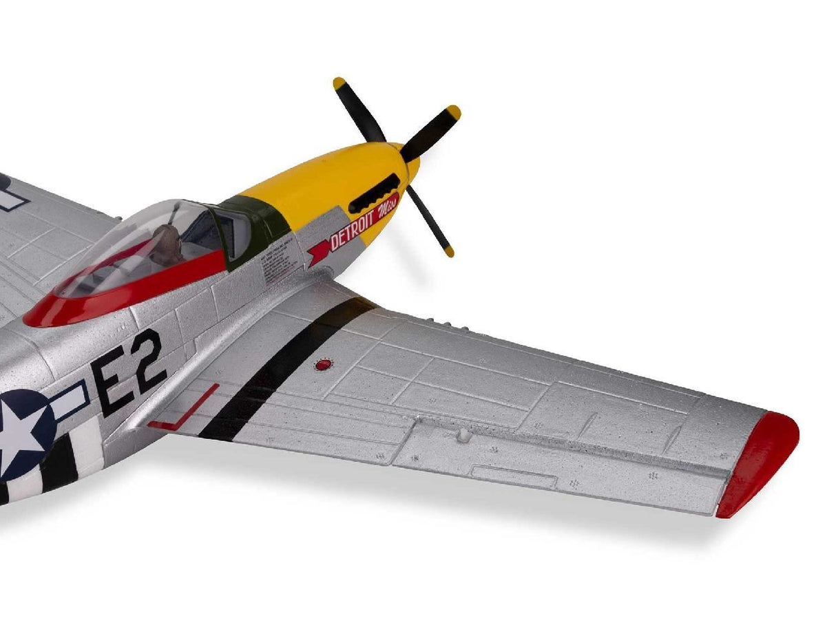 E Flite UMX P-51D Mustang inDetroit Missin BNF Basic with AS3X and SAF