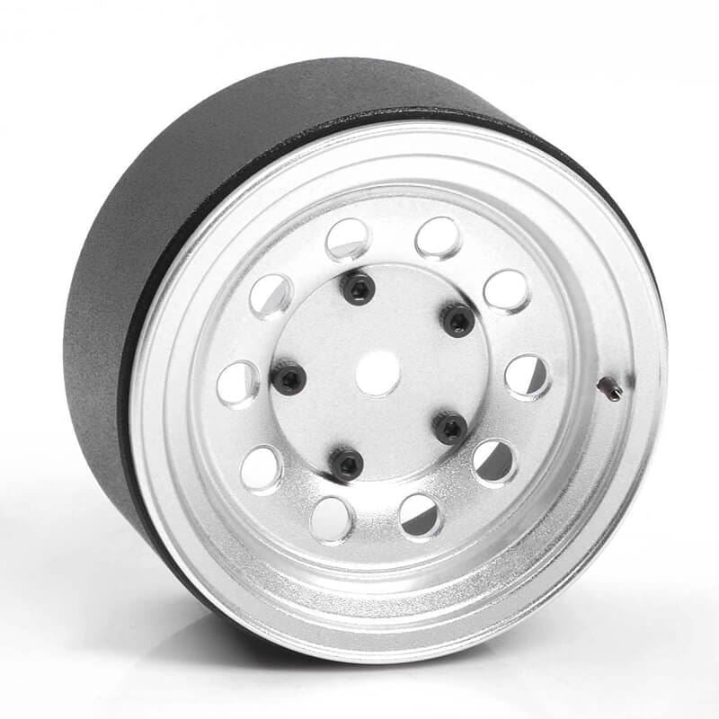 RC4WD BURATO 2.2 BEADLOCK WHEELS W/ CENTER CAPS (SILVER)
