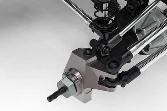 GMADE GA44 ALUMINUM STEERING KNUCKLE (TITANIUM GRAY)