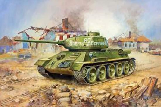 Zvesda 1/72 T-34/85 Soviet Med Tank Wwii