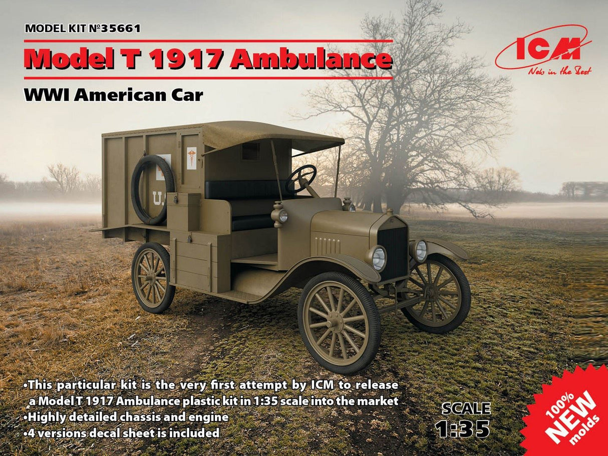 Icm Model T 1917 Ambulance, Wwi American Car
