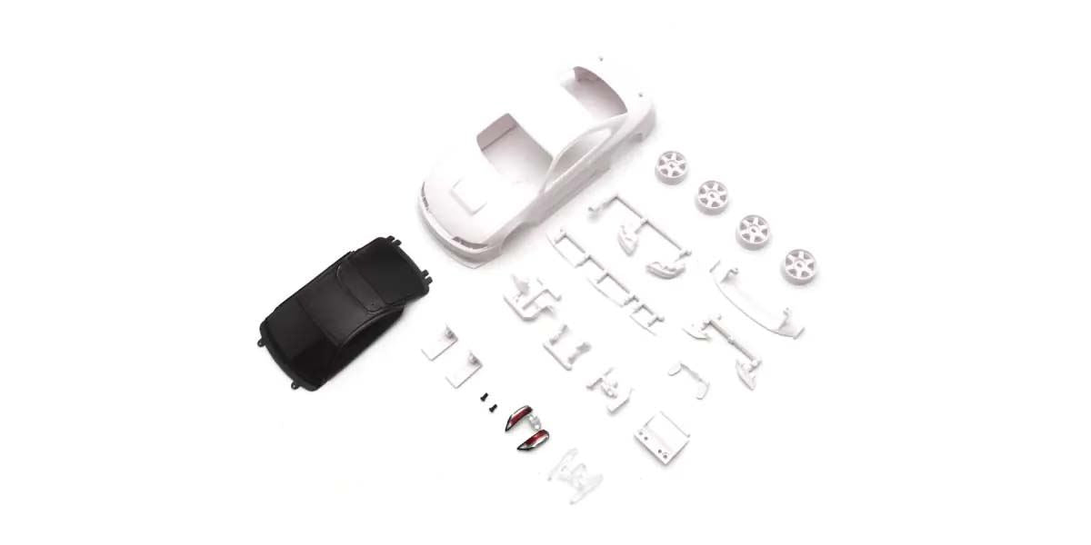 Bodyshell Nissan Silvia S-15 Kyosho Mini-Z + 4Wd Rims (White Body)