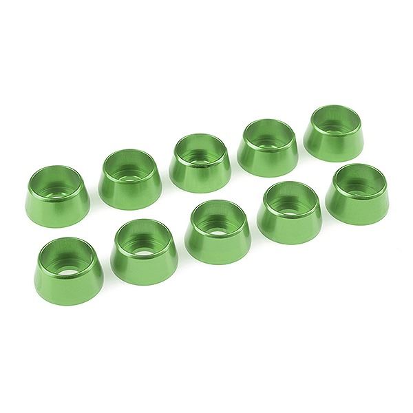 Corally Aluminium Washer For M5 Socket Head Screws Od=12mm Green 10Pcs