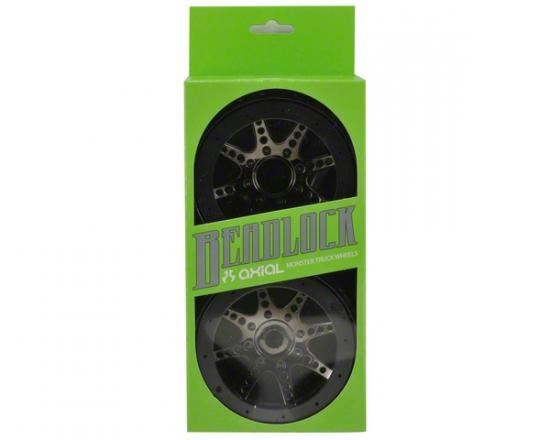 AXIAL Oversize Beadlock 8-Spk Blk Chrm (2)