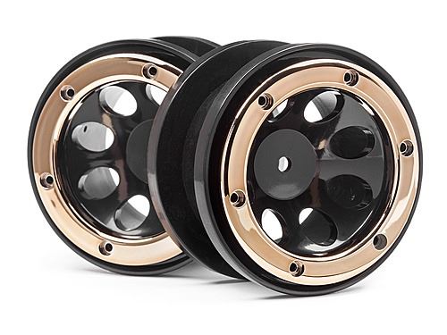 Maverick Wheels W/Gold Beadlocks (2Pcs)