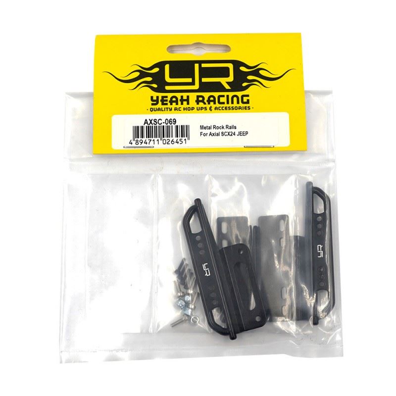 Yeah Racing Metal Rock Sliders For Axial SCX24 Jeep Deadbolt