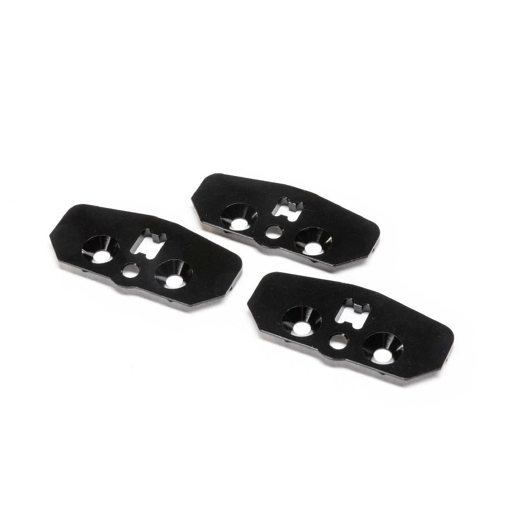 TLR Skid Plate Set, Adj Chassis, Aluminum: 8X 2.0