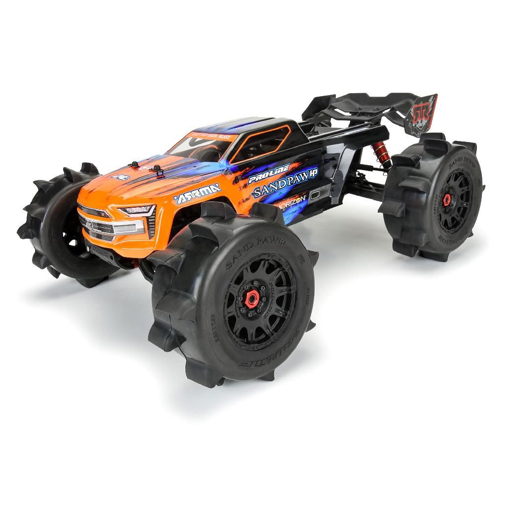 Pro 1/8 Sand Paw Hp Belted F/R 3.8In Mt Tires Mounted 17Mm Black