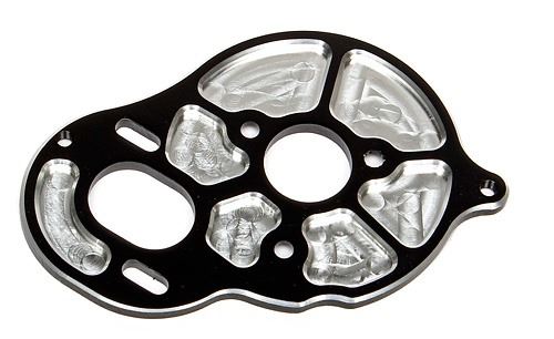 ASSOCIATED FACTORY TEAM FRONT MOTOR PLATE - BLACK (3 GEAR)