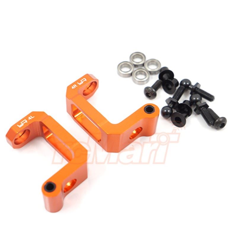 Yeah Racing Ball Bearing Aluminum C-Hub Set For HPI RS4 Sport3 Orange