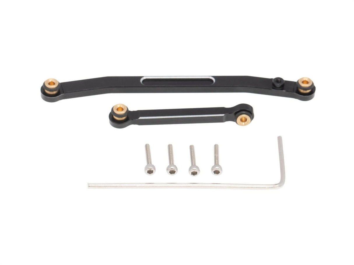 RC Overhaul Steering Link Set Blk Alloy AX/SCX24