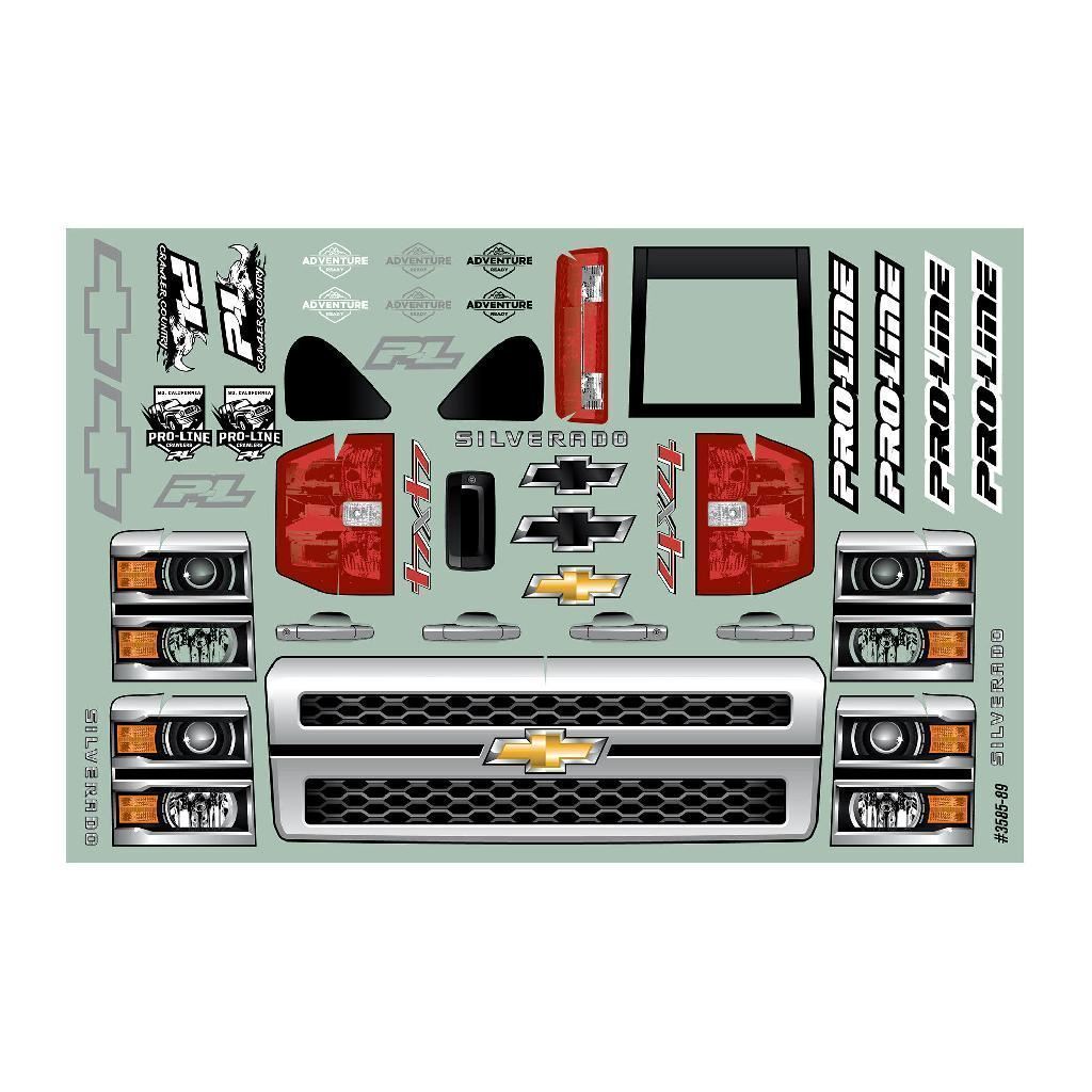 Proline 1/10 2015 Chevy Silverado Pre-Runner Clear Body 12.3In Wb Cra