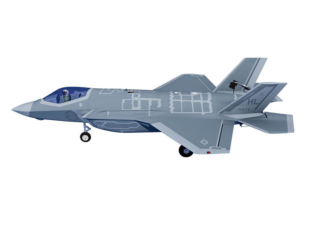 Xfly 64Mm F-35 Lightning Edf 750Mm With Retract Without Tx/Rx/Batt