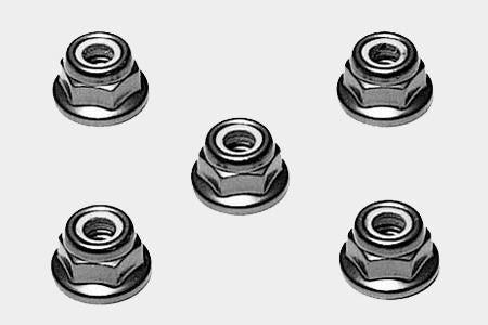 Tamiya 4mm Flange Lock Nut Blue