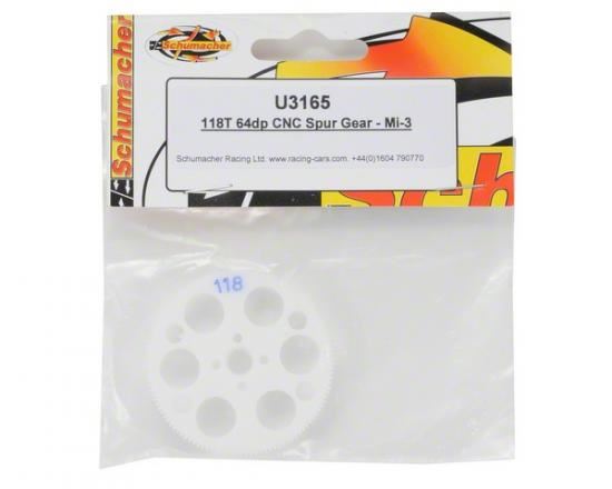 Schumacher 118T 64dp CNC Spur Gear - Mi-3