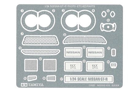 Tamiya Nissan Gt-R Photo Etched Parts