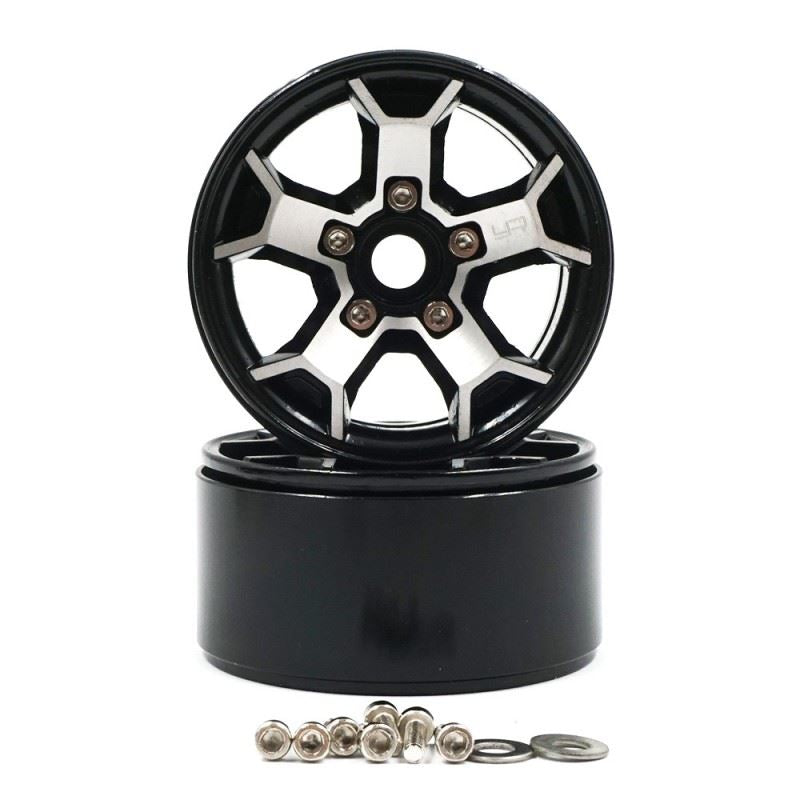 Yeah Racing 1.9 Aluminum CNC 5 Spoke Beadlock Rim 2pcs