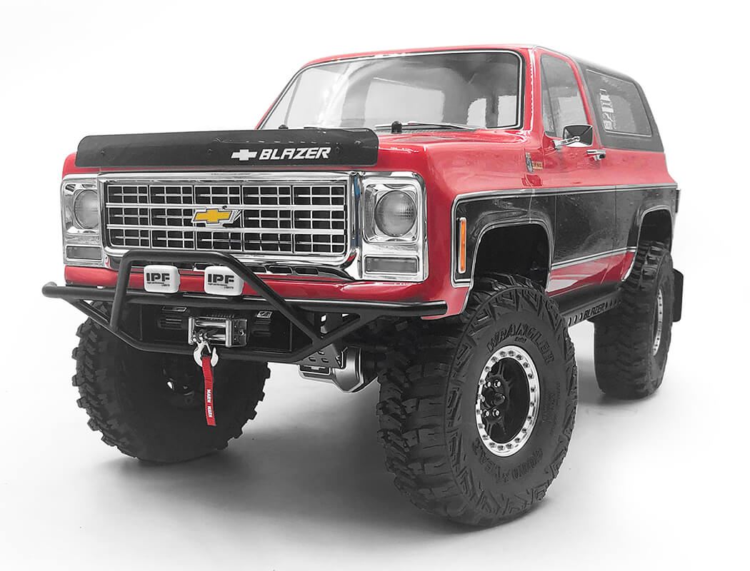 RC4WD BUCKS FRONT BUMPER W/IPF LIGHTS FOR TRAXXAS TRX-4 CHEVY K5 BLAZER (BLACK)