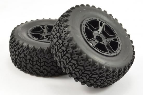 FASTRAX 1:10 SC ZIGZAG MOUNTED 5-SPOKE BLACK (SLASH FR) (PR)