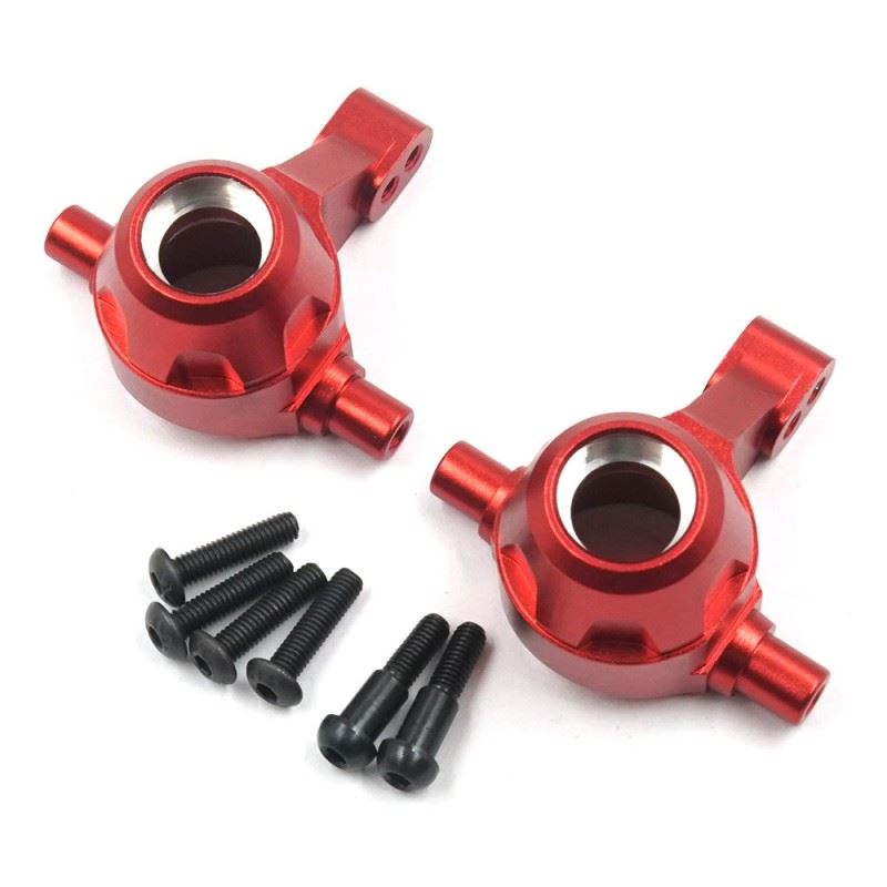Yeah Racing Aluminum Front Steering Knuckle Set For Tamiya TT-01/ TT-01E Red