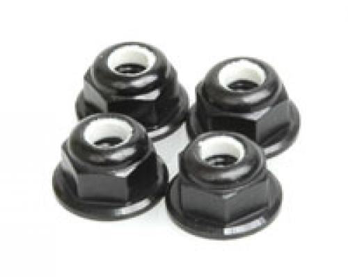 Schumacher M4 Nylock Flanged Wheel Nut - Black Alloy (pk4)