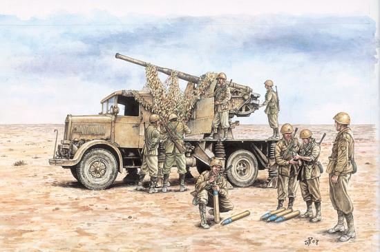 Italeri Autocannone Ro3 With 90/53 Aa