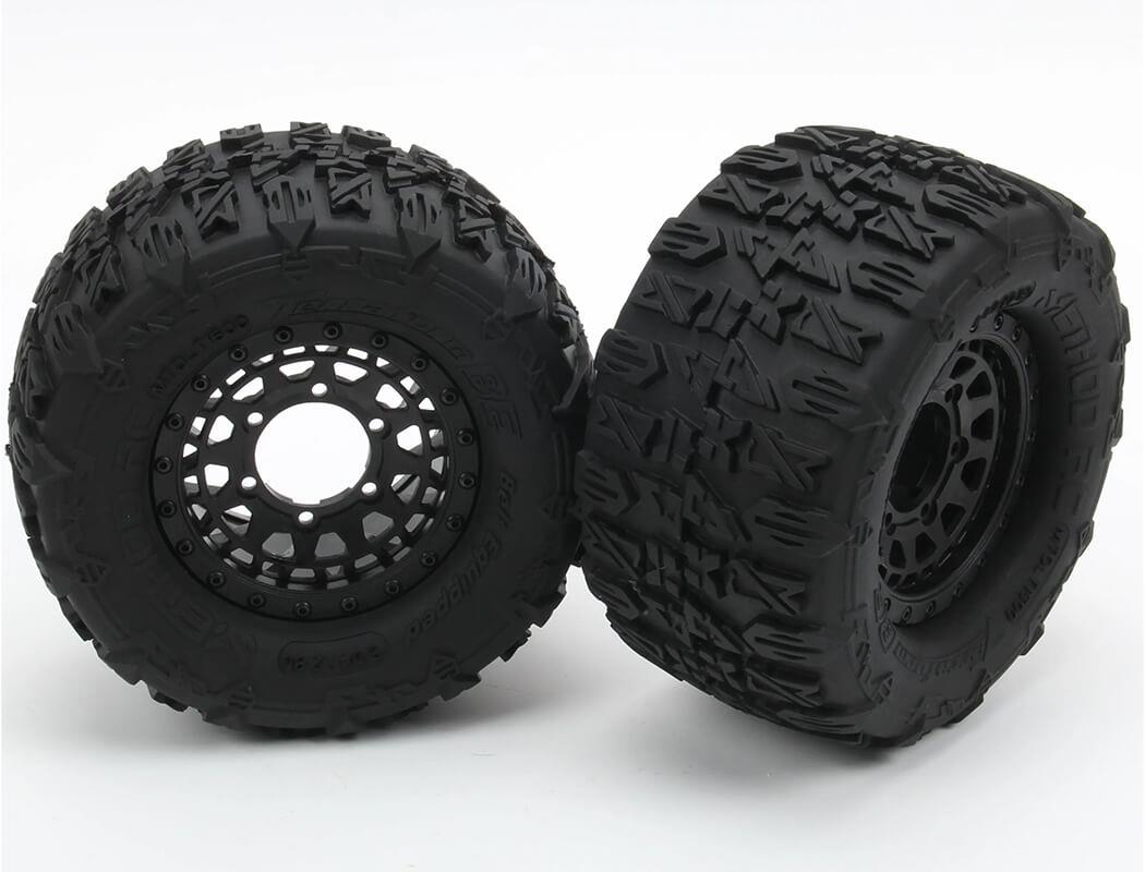 METHOD TERRAFORM BELTED 1/10MT TYRES ON ARRAY BEADLOCK RIMS