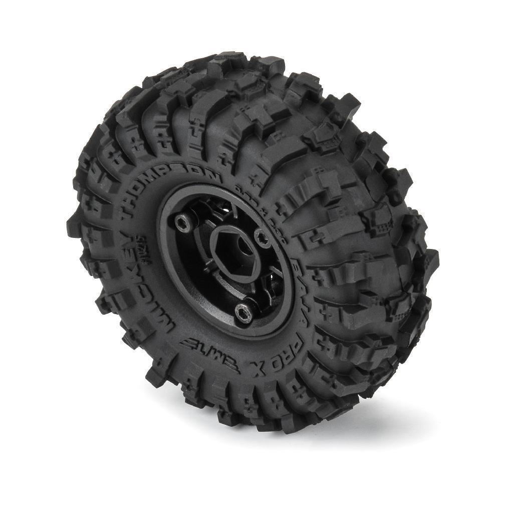 Proline 1/24 Mickey Thompson Baja Pro X F/R 1.0In Mtd 7mm Black Holco