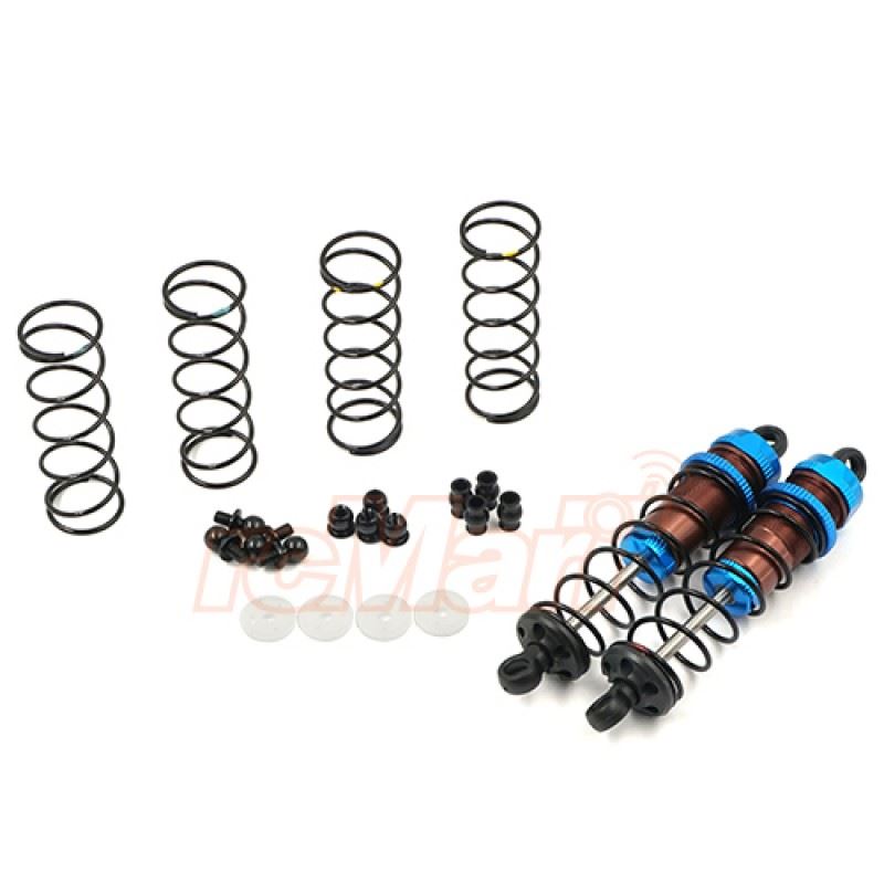 Yeah Racing Aluminum Big Bore Go 80mm Damper Set 2pcs for 1/10 RC Offroad Buggy Blue