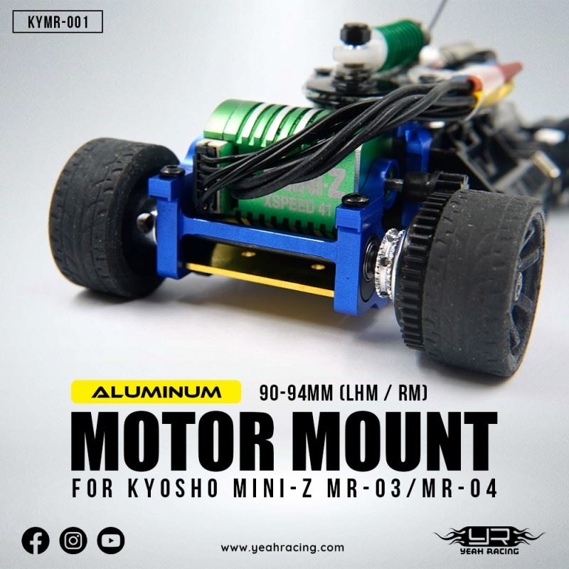 Yeah Racing Aluminum Motor Mount 90-94Mm(Lhm / Rm) For Kyosho Mini-Z Mr-03/Mr-04