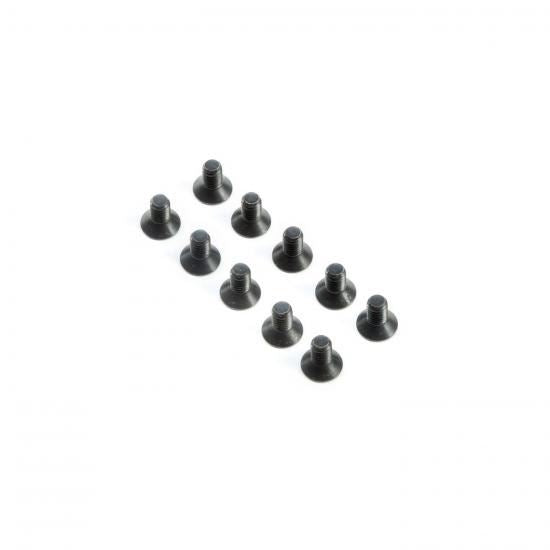 TLR Flat Head Screws, M4x8mm (10)
